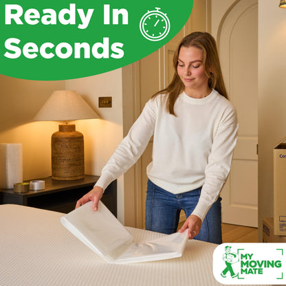 Single Mattress Bag for Moving and Storage - 2-Pack - Mattress Cover for Moving and Storage - 5 Mil Mattress Protector Storage Bags - Heavy Duty