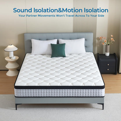 dosleeps Small Double Mattress 4FT,9 Inch 9-Zone Orthopedic Mattress with Memory Foam & Pocket Springs and 3D Breathable Fabric- Motion Isolation