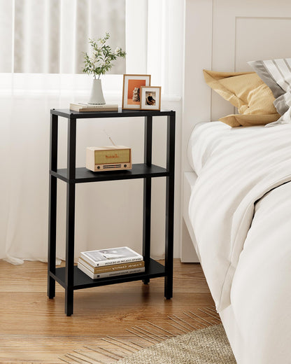 TUTOTAK Small Side Table, Narrow End Table, Skinny Sofa Table, Slim Nightstand, Couch Table, Living Room, Bed Room, Black TB01BK077EU