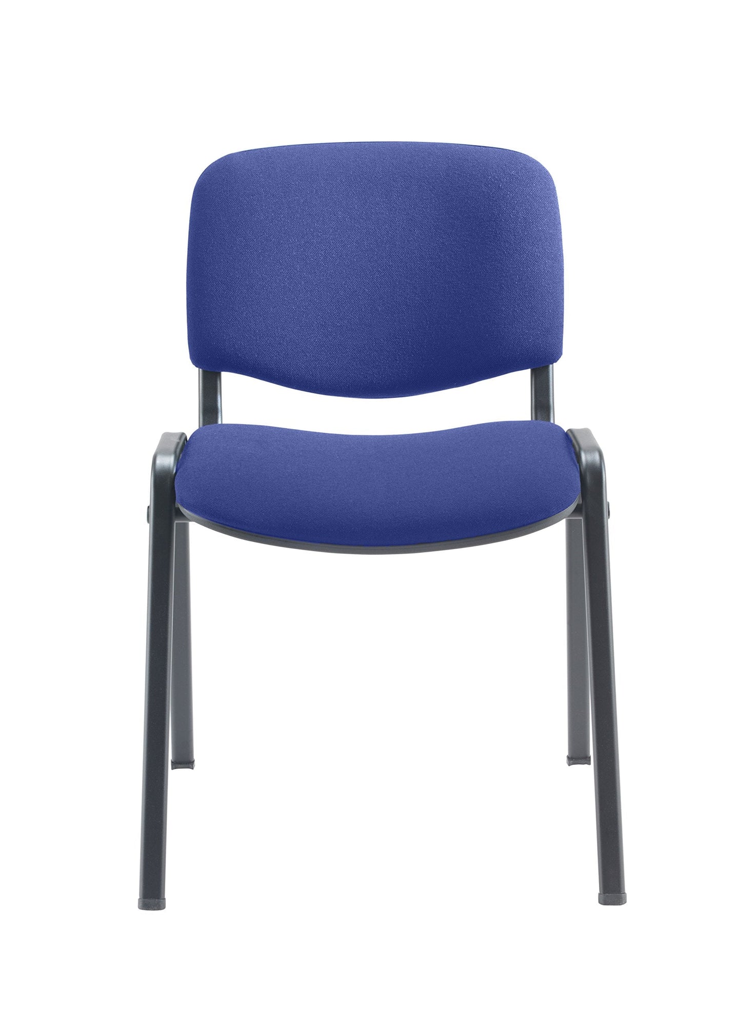 Office Hippo Heavy Duty Stackable Reception Chair, Black Frame, Fabric, Royal Blue