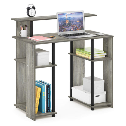 Furinno JAYA Simple Design Computer Desk, Writing Desk, Study Desk, French Oak/Black