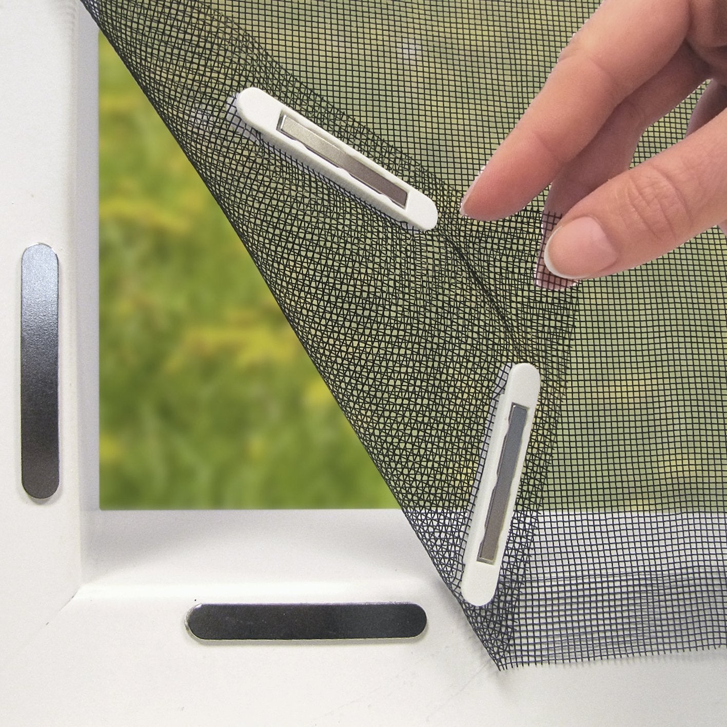 EASYmaxx Fly Screen for Windows with Magic Click | Mosquito net can be Individually Cut to Size for All Windows up to 150x130 cm | Easy Installation