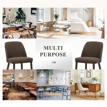 MALOL Thick Wood-base Dining Chairs Set of 4, Upholstered Kitchen Chairs with Solid Wood Legs and Thick Seat Cushion