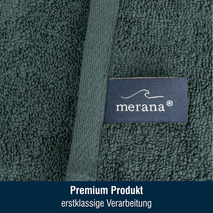 Merana Rome Washcloth Set Absorbent Soft and Lint- Terry Wash Mitts in Luxury Quality Heavy Organic Cotton 590 GSM