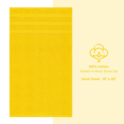 American Soft Linen Luxury Hand Towels for Bathroom, 600 GSM 100% Cotton Turkish 4 Piece Hand Towel Set, 600 GSM Hand Face Towels for Kitchen