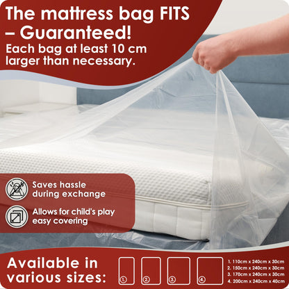 WEIDEBACH® Robust mattress cover, mattress bag for 180 x 200 cm king