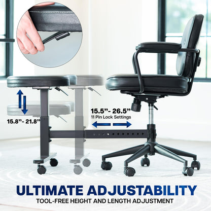 VIVO Black Retrofit Footrest for Office Chair, Chair-REST1