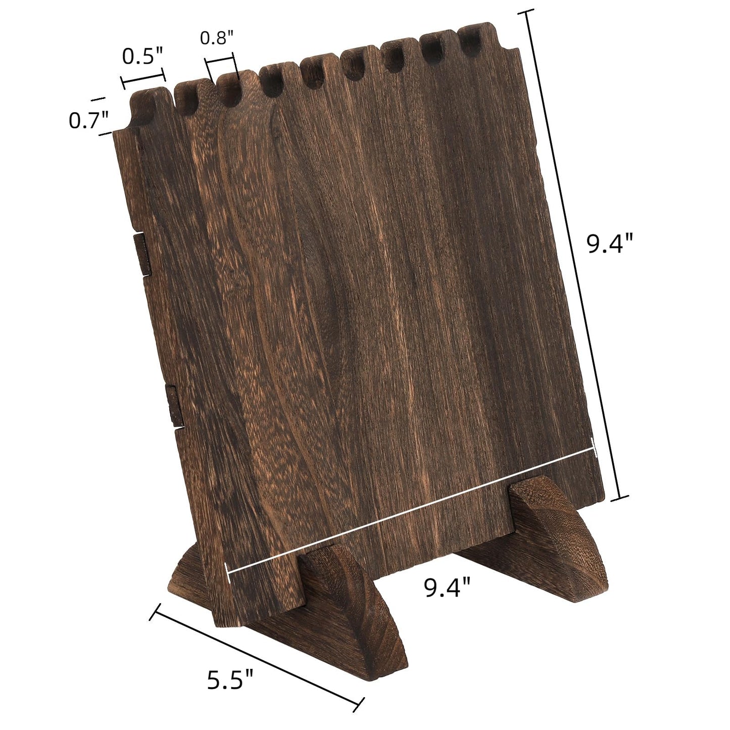 ZOOFOX Set of 2 Wood Necklace Display Stand for Selling, Freestanding Jewelry Easel Display Stand for 16 Necklaces