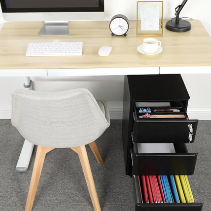 YITAHOME 3-Drawer Metal Filing Cabinet Office Drawers with Keys, Compact Slim Portable File Cabinet