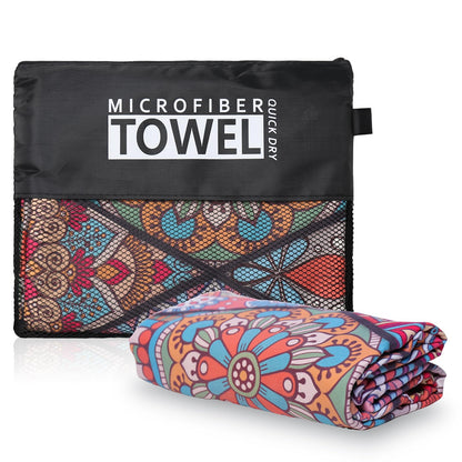 Vorvowry Microfibre Beach Towels for Adults Women Men Extra Large Lightweight Quick Dry Sand Free Travel Towel Double Sided Printing for Swim Sports