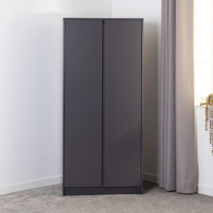 Seconique Malvern 2 Door Wardrobe in Grey