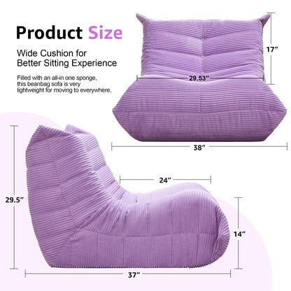 Hobestluk Big Bean Bag Chairs for Adults Fireside BeanBag Couch Togo Sofa