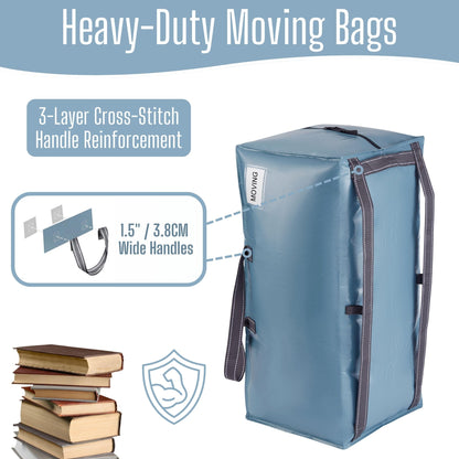 VENO 4 Pack Heavy-Duty Extra Large Moving Bags W/Backpack Straps, Moving House Essentials, Clothes Storage, Packing, Laundry Bags