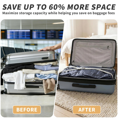 YEEKORO Vacuum Bag for Travel, Professional Vacuum Compression Bags, IPX8 Waterproof Reusable Anti Tear Space Saver Vacuum Storage Bags for Suitcase