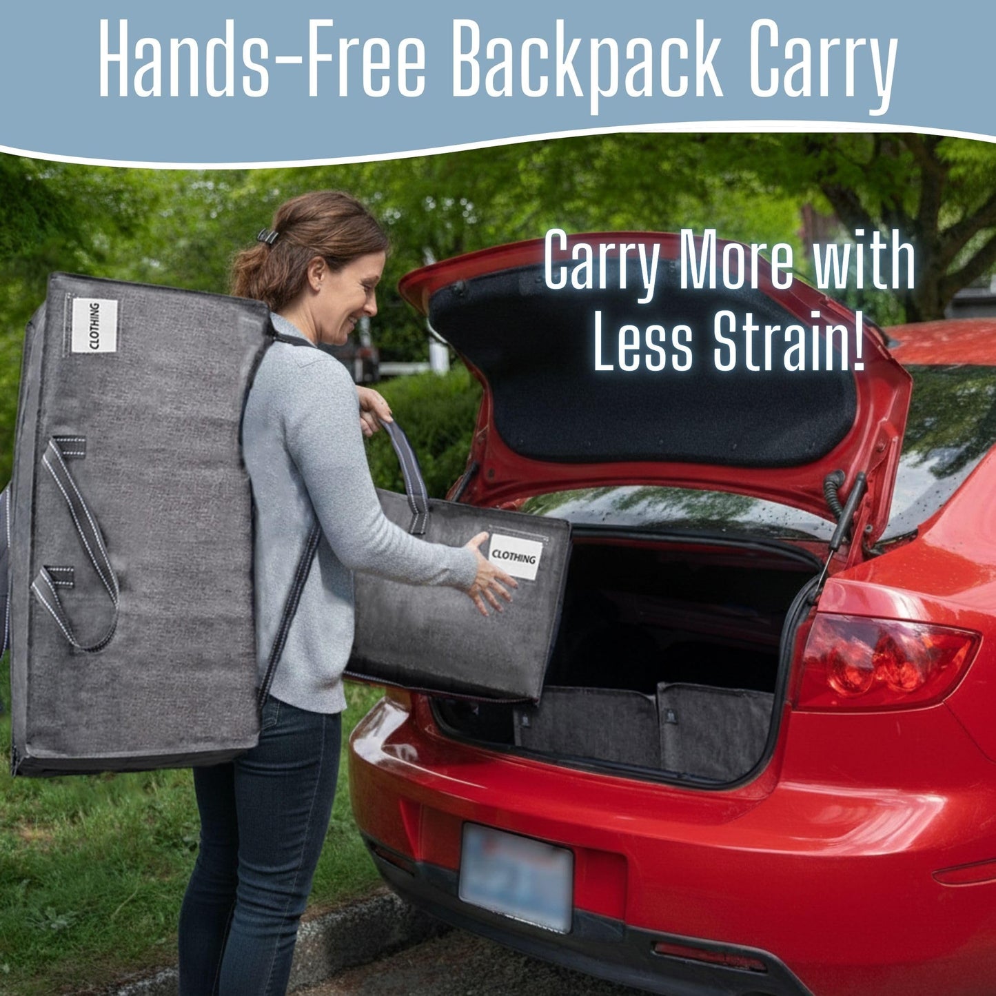 VENO 8 Pack Heavy-Duty Moving Bags Extra Large W/Backpack Straps, Moving House Essentials, Strong Handles & Zips, Clothes Storage, Packing