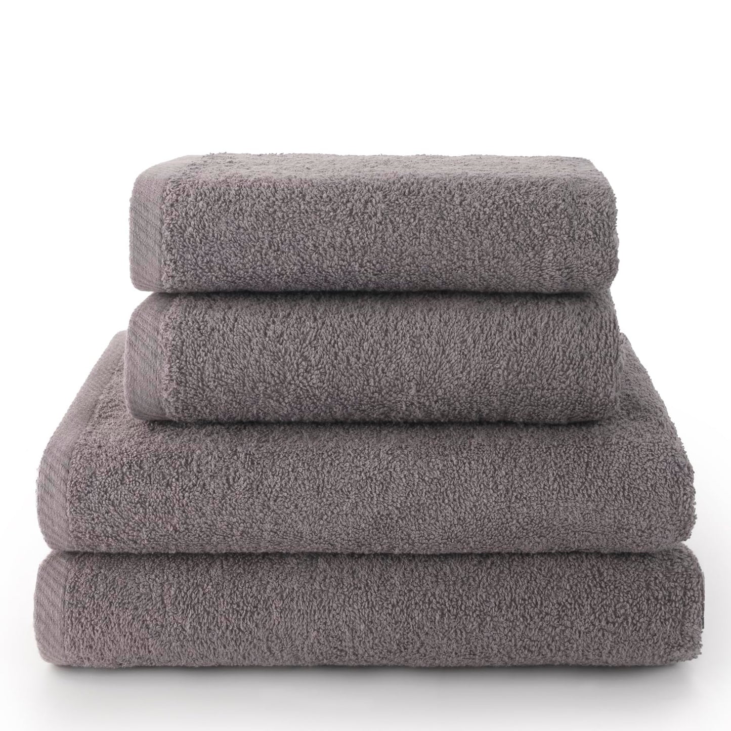 Top Towel - Set of 2 Hand Towels and 2 Bath or Shower Towels - 100% Cotton - 500 g/m2