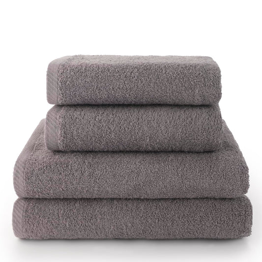 Top Towel - Set of 2 Hand Towels and 2 Bath or Shower Towels - 100% Cotton - 500 g/m2