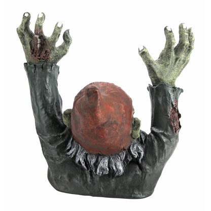 Design Toscano CL6565 Zombie Gnombie Gothic Decor Garden Gnome Graveyard Statue, 28 cm, Polyresin, Full Color
