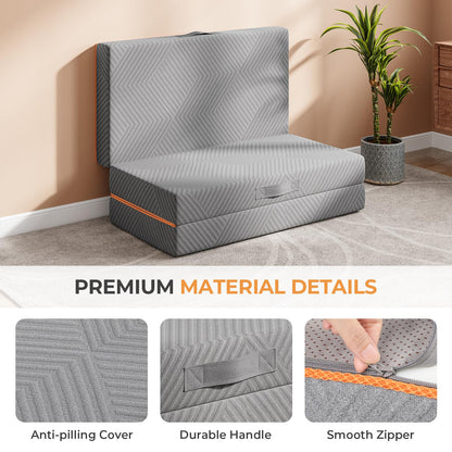 Vesgantti Folding Mattress Single 15CM Memory Foam Foldable Mattress