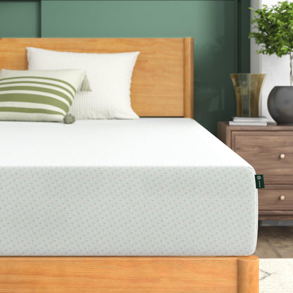 Zinus Double Mattress Memory Foam Infused with Green Tea - 4ft6 (135 x 190 cm) - 8'' Height - Medium Firm Orthopaedic Support - OEKO-TEX Certified