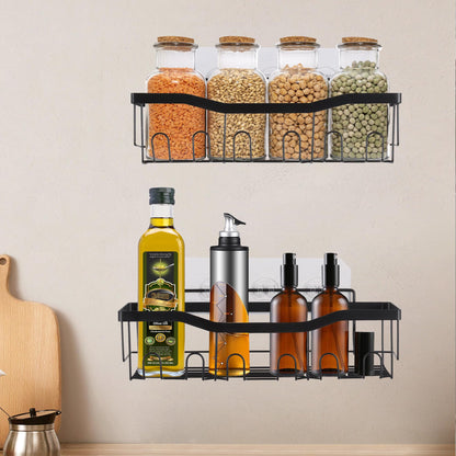 FEILANDUO Shower Caddy, Bathroom Shelf Organiser No Drilling, Self Adhesive Shower Storage Rack, Rust-Free Wall Mounted Shower Shelf for Bathroom