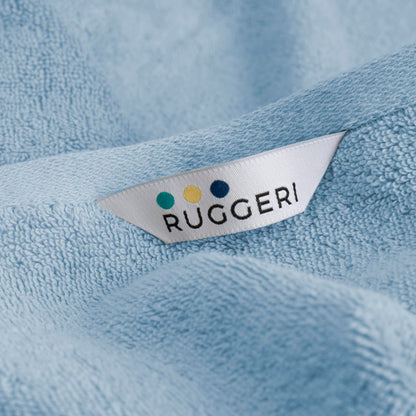 Ruggeri, 4 Towel Set, 2 Hand and 2 Guest, Cotton, Light Blue