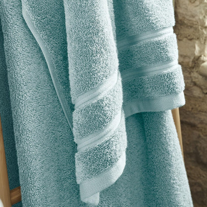Christy Antalya Hand Towels | Set of 2 | 100% Turkish Cotton | 600GSM | Soft Plush Luxury Towel Set | 50cm x 90cm | Quick Dry | Ocean Blue