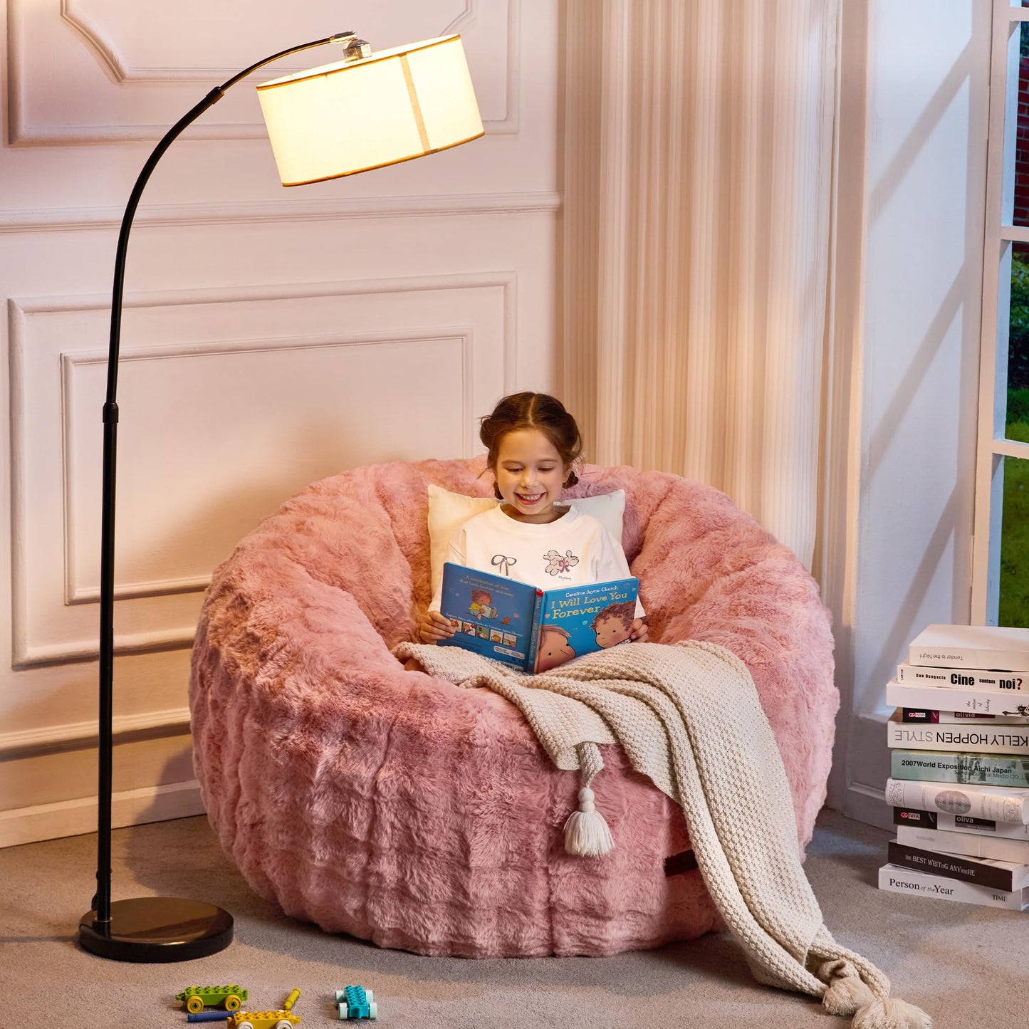 Hobestluk Large Bean Bag Chair for Adults Donut-Shaped Comfy Sofa Couch