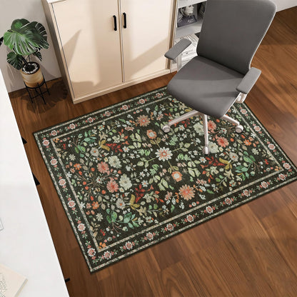 Homcomodar Office Chair Mat for Hardwood Floor 90x120cm Black Floor Protector for Office Chair Gaming Chair Mat Non-Slip Office Floor Mat for Hard