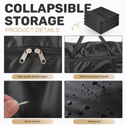 Yocdunm 4 Pack Extra Large Heavy Duty Storage Bags with Lids Big Clothes Storage Bags Boxes with Zipper Handles Waterproof Organizer Bags for