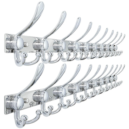 Dseap Coat Rack Wall Mount 94cm, Heavy Duty 2.5mm Base vs Flimsy 1mm, Double-Thick Solid Anti-Snap Hooks