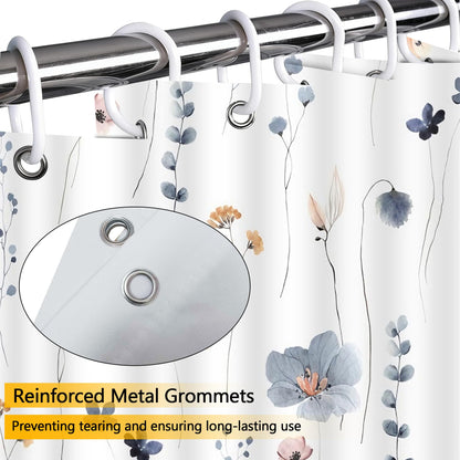 LOSYHU Shower Curtain, Mould Proof Shower Curtain for Bathroom, with 12 Hooks, 180 x 180 cm Waterproof Polyester Fabric Shower Curtains