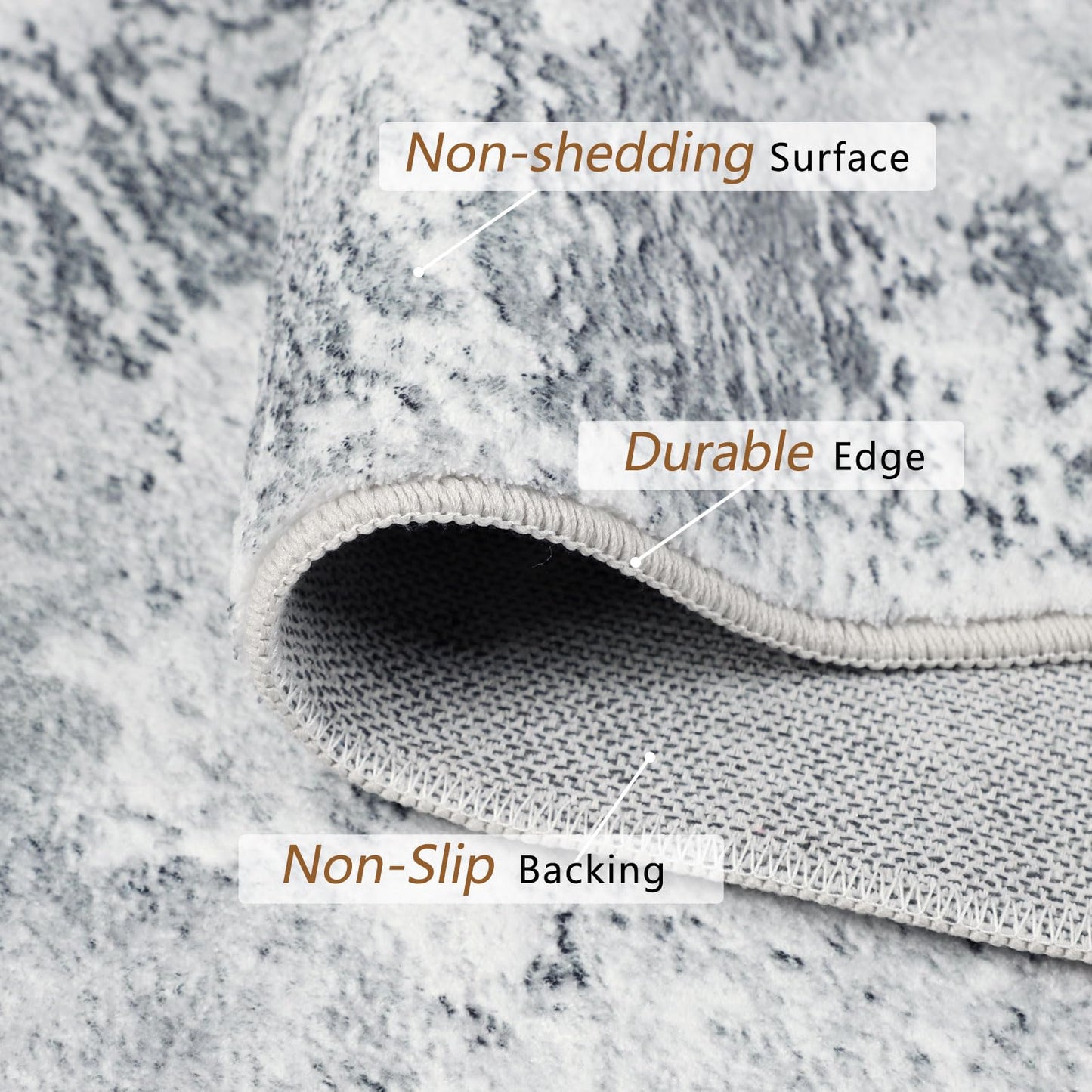 Homcomodar Abstract Runner Rug for Entryway 80x300cm Extra Long Modern Rug Runners Faux Woolen Bedroom Rug Floor Carpet Runner Non Shedding Throw Rugs