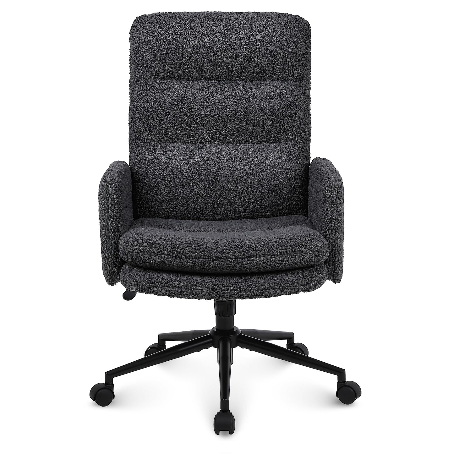 Youhauchair Desk Chair, Faux Cashmere Office Chair, Dark Grey