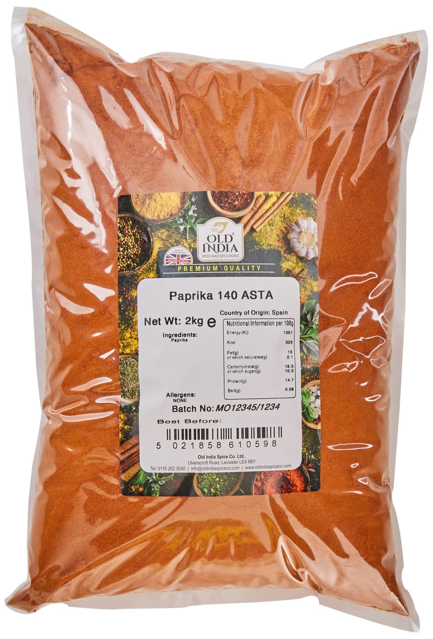 Old India Paprika 140 ASTA 2kg