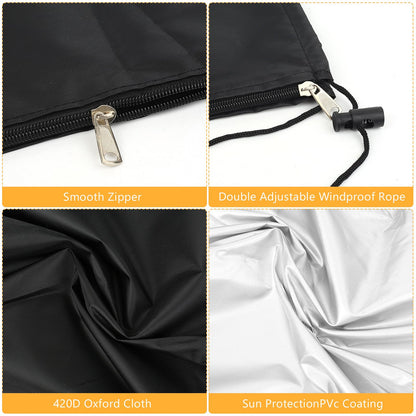 for Brabantia Rotary Washing Line Cover with Zipper, Universal 420D Oxford Waterproof Rotary Dryer Cover for OutsideRotary Line Covers