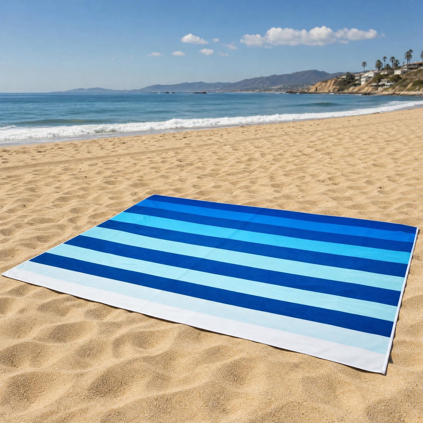 Zirax Extra Large Beach Towel 180x90cm - Sand Free Microfibre Towel for Adults, Quick Dry Lightweight Travel Towel, Striped Swimming Towel for Pool