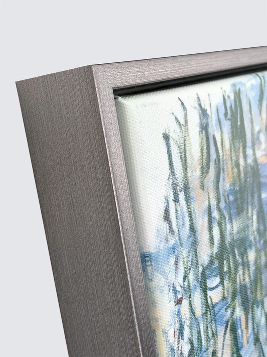 Wieco Art Framed Wall Art Water Lilies by Claude Monet Canvas Print Paintings Reproduction Modern Canvas Wall Art for Home and Office Decoration