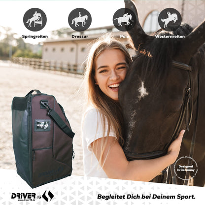 Driver13 ? Deluxe Boot Bag for Riding Boots Brown