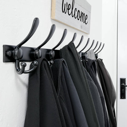 Dseap Coat Rack Wall Mount, Heavy Duty 2.5mm Base vs Flimsy 1mm, Double-Thick Solid Anti-Snap Hooks