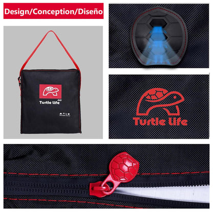 Turtle Life Patio Single Sofa Cover, Waterproof, Windproof, Oxford Fabric with PVC Coating, Black, 94x102x76 cm