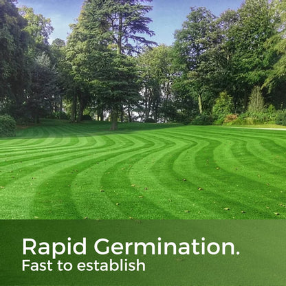 Fast Growing Grass Seed UK - Repair Lawns and Patches Quick - Pet Friendly & Hardwearing - 5kg - Garden Lawncare Guy