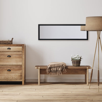 Home Selections Wooden Full Length Wall Mounted Mirror - Black - 35x110cm