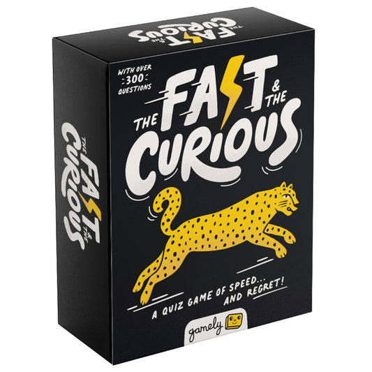 The Fast & The Curious | The brilliant quiz game of speed & regret | A family friendly party game for teens & adults | 3+ players | age 12+