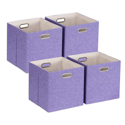 ORGMASTER Foldable Cube Storage Bin Organizing Baskets Cubby Boxes Fabric Storage Cubes Organizer Bins with Handles for Organization Home Office
