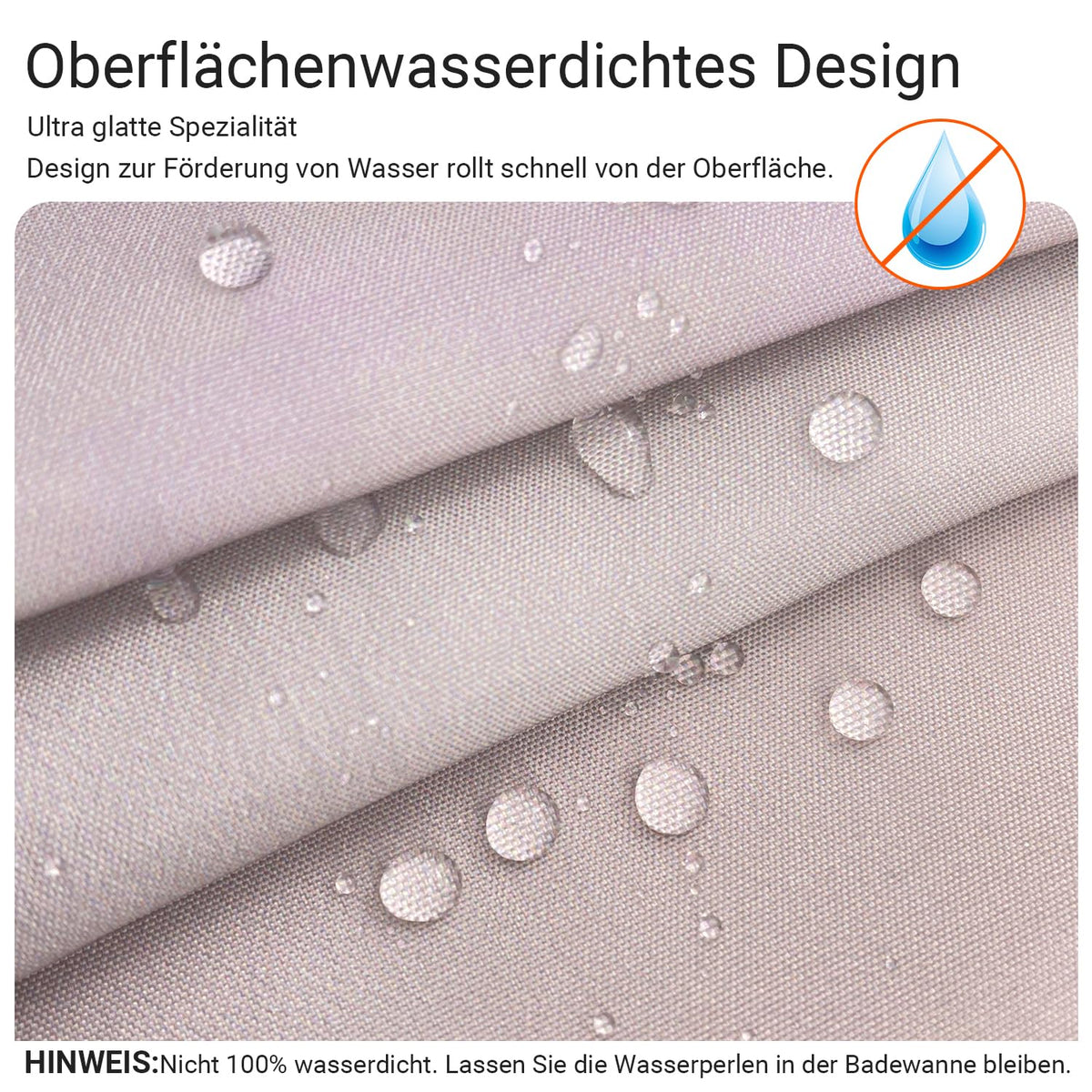 Lerores Shower Curtain, 180 x 200 cm, Yellow Duck, Weighted Hem, Anti-Mould Textile, Water-Repellent