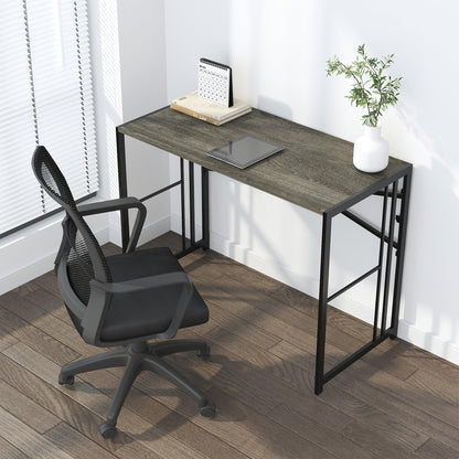 Lutown-Teen 103 cm Folding Desk No Assembly Required, Black Oak