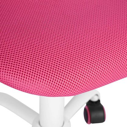 HOMYLIN Desk chair Computer chair Ergonomic Fabric Swivel Office Comfy chair Work Chair without Arms Height Adjustable Study chair, Pink I