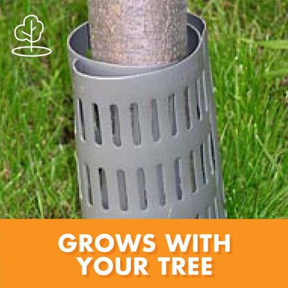 EASYFLEX Plastic Tree Trunk Protectors, 12 Count, Grey