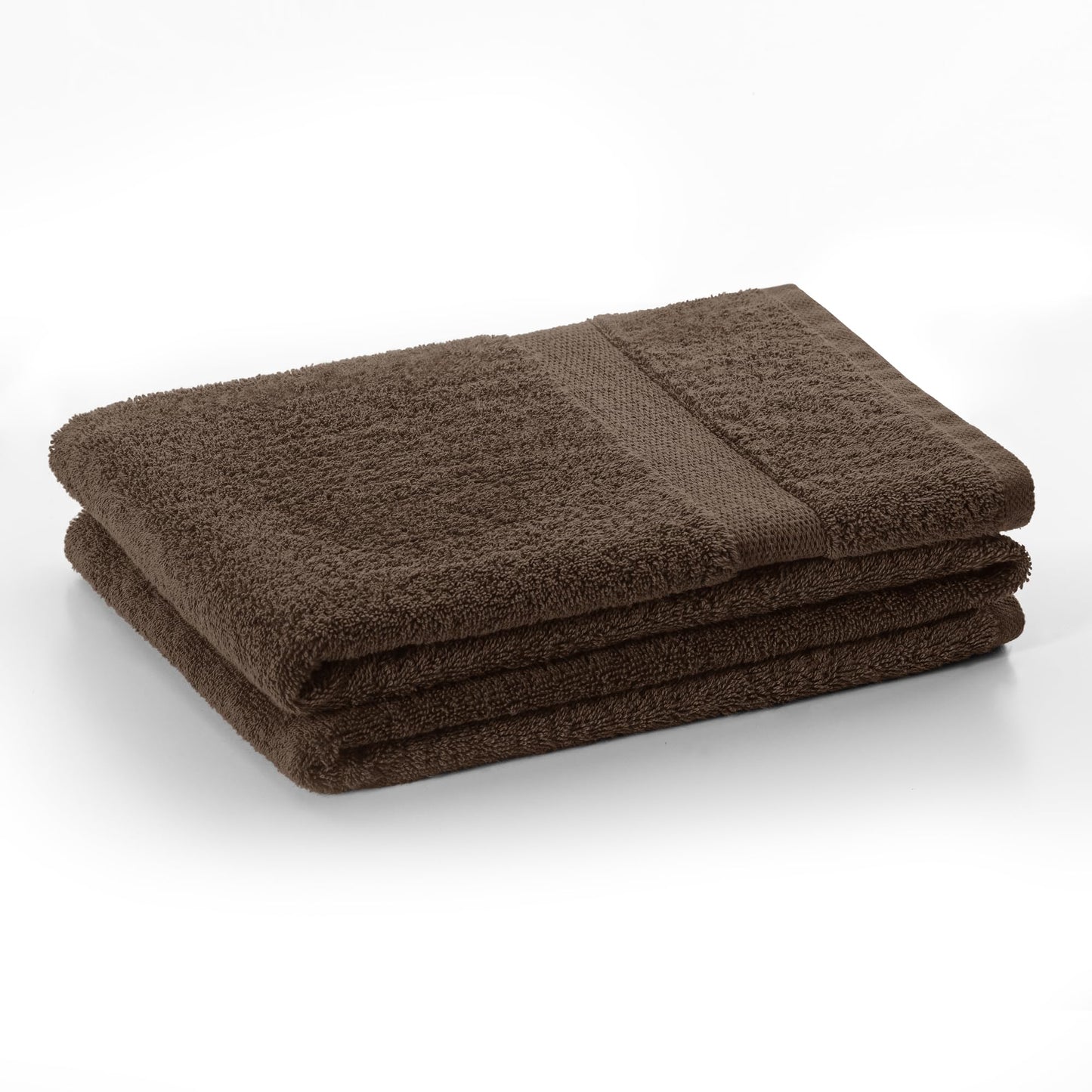DecoKing Set of 4 Cotton Quality 525 g/m² 2 Hand Towels 50 x 100 cm and 2 Bath Towels 70 x 140 cm Brown Nut Brown Absorbent Marina